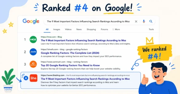 李鹤博客文章Google排名首页第4位